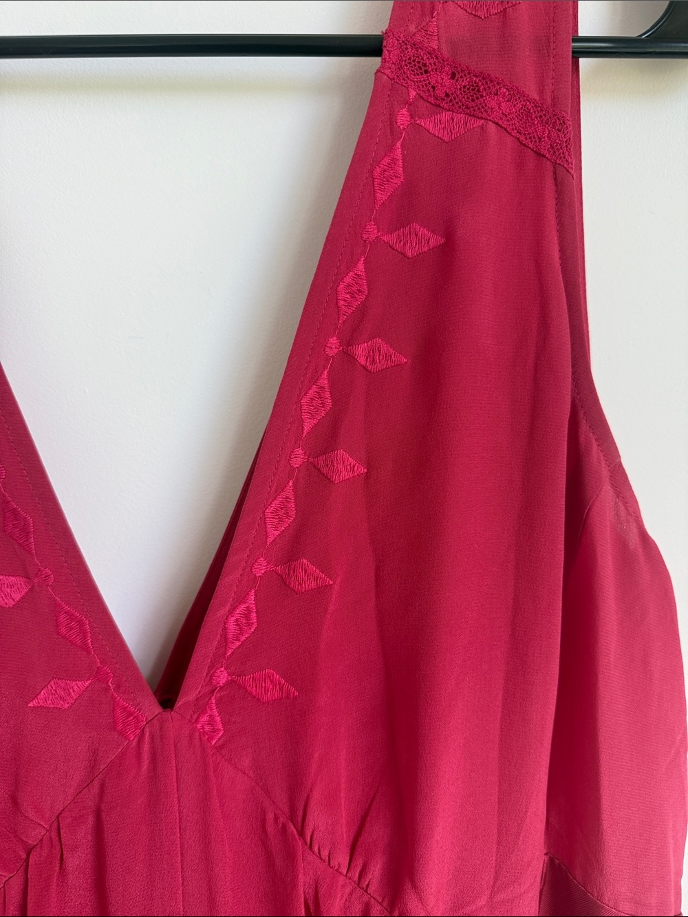 Anthropologie elevenses Embroidered Silk Jumpsuit - Picture 5 of 7